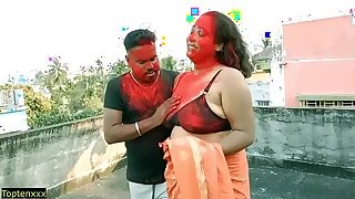 Lucky 18yrs Tamil boy hardcore sex with two Milf Bhabhi!! Best amateur threesome sex